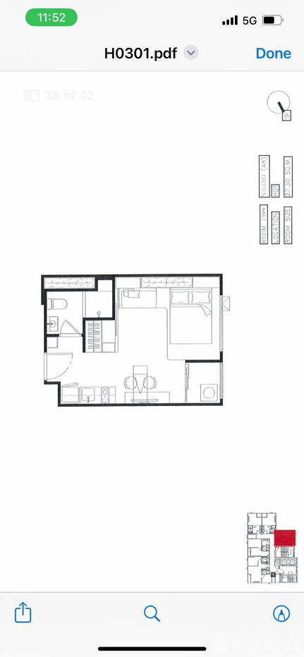 picture COBE รัชดา - พระราม 9 ตึก H ชั้น 3 Type Studio 27.30 Sq.m - 12/16