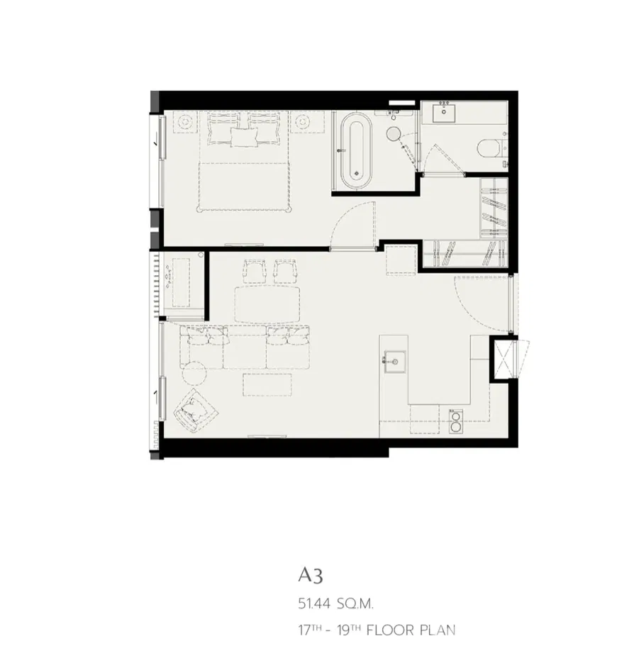 picture Sell down payment 18fl 1BD at ROMM Convent - 2/5
