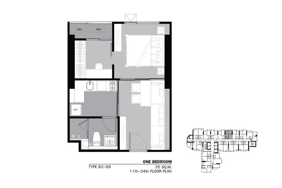 picture 1Bedroom for Sell at Life Ladprao - 7/8