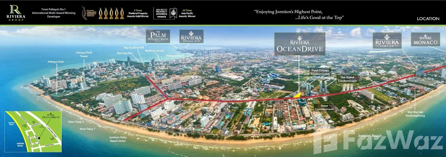 รูป ขาย คอนโด 2 ห้องนอน ในโครงการ เดอะ ริเวียร่า โอเชี่ยน ไดร์ฟ - รูปที่ 16/22