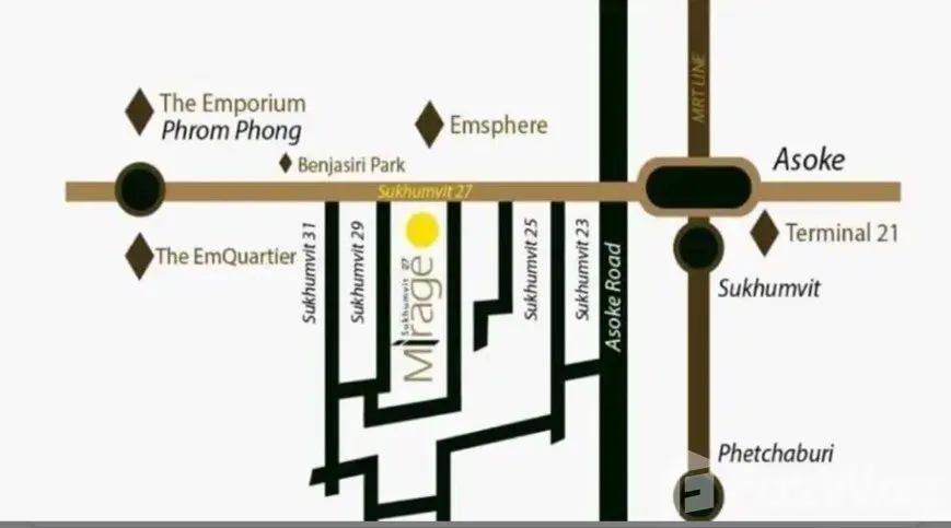 picture Mirage Sukhumvit 27. 2 Bed 2 Bath 66sqm Corner Unit - 14/14