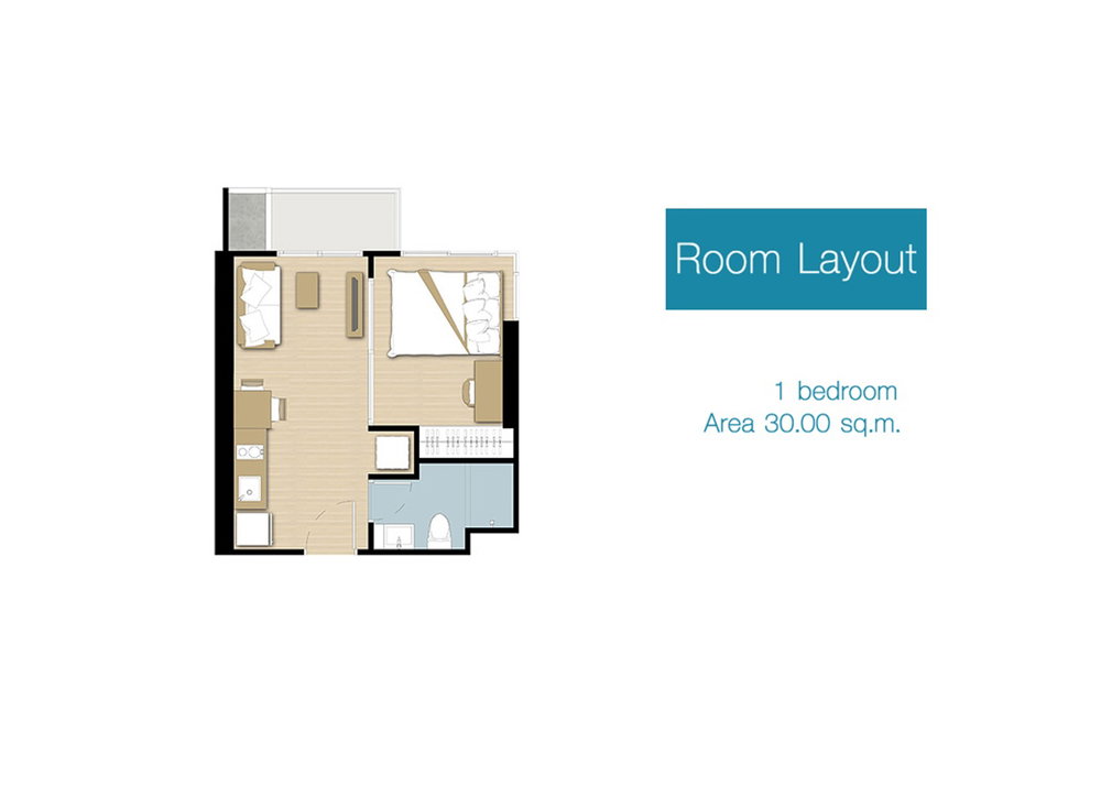 1 Bedroom floor plan