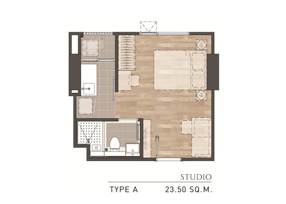 Studio TYPE A floor plan