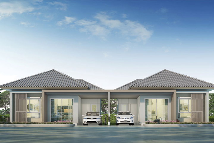 รูปภาพบ้านแฝดชั้นเดียว