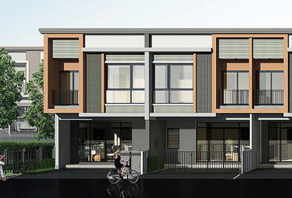 รูปภาพทาวน์โฮม 2 ชั้น หน้าบ้านกว้าง 4 เมตร