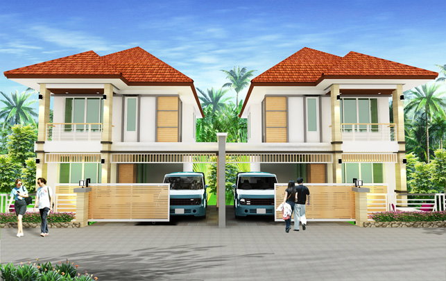 รูปภาพบ้านแฝด  2 ชั้น