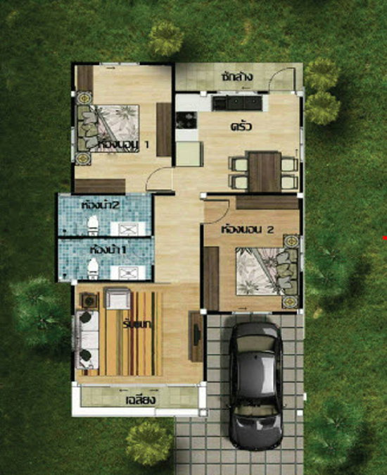 รูปภาพบ้านเดี่ยว 1 ชั้น