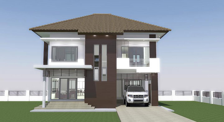 รูปภาพบ้าน 2 ชั้น แบบ 2A