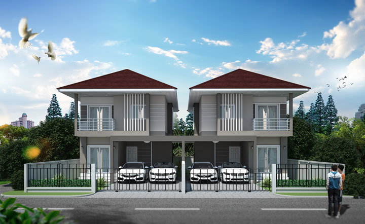 บ้านแฝด 2 ชั้น