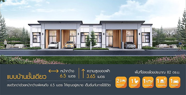 รูปภาพทาวน์โฮมชั้นเดียว