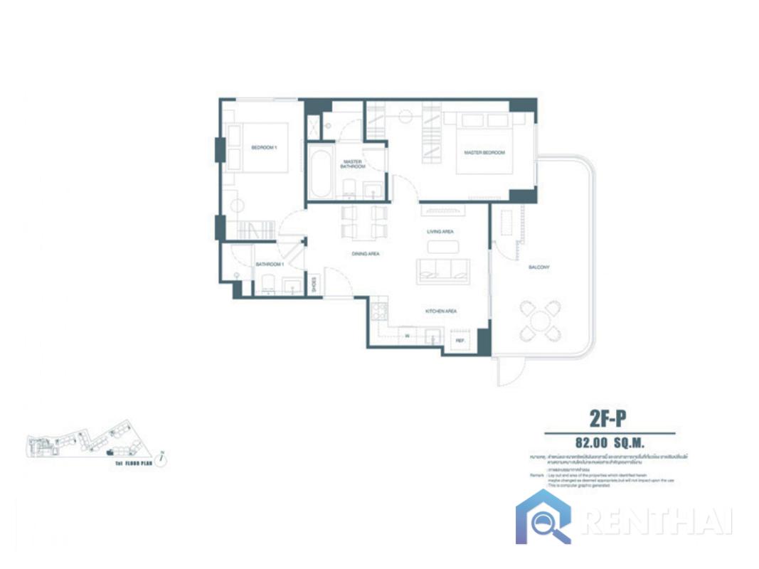 รูป สำหรับ ขาย คอนโด 2 ห้องนอน ที่ CANVAS Cherngtalay - รูปที่ 6/25