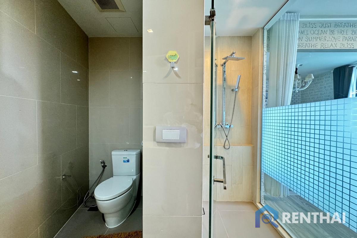 รูป ขายคอนโดติดทะเล ทำเลวงศ์อมาตย์ 1 ห้องนอน ขนาด 40 ตร.ม. ห้องตกแต่งสวยสไตล์เรียบหรู - รูปที่ 16/23