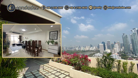 Renovated Duplex Penthouse with Benjakitti Park View at Monterey Place Sukhumvit 16