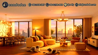 Condos for sale : Via 61 Sukhumvit — Sprawling 3-Bedroom Pet-Friendly Living