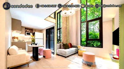 ขายคอนโด : XELF Very High-Floor Duplex for Sale on Rama 4