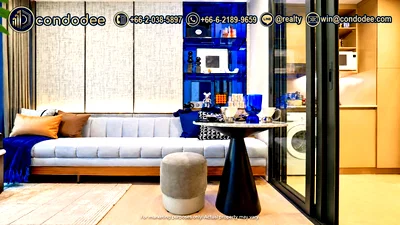 ขายคอนโด : XELF Furnished One-Bed Condo for Sale on Rama 4