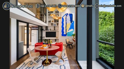 SHUSH Ratchathewi Spacious One-Bed Duplex for Sale